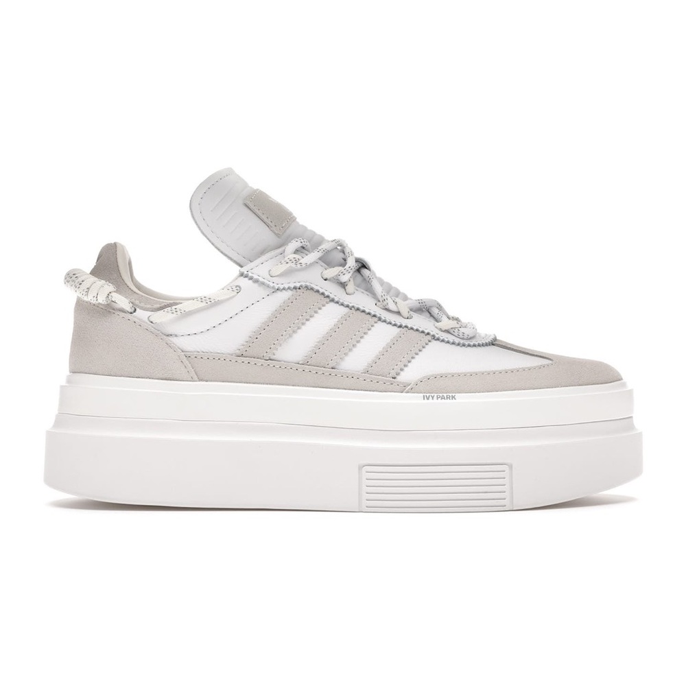 IVY PARK Platform Sneakers in Light Gray and White
